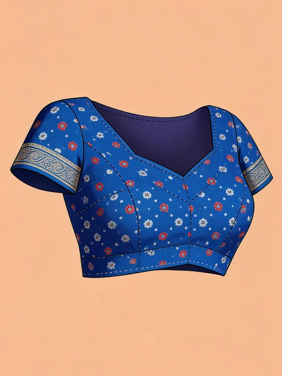 Chanderi Cotton Multicolor Striped Saree - Image 6